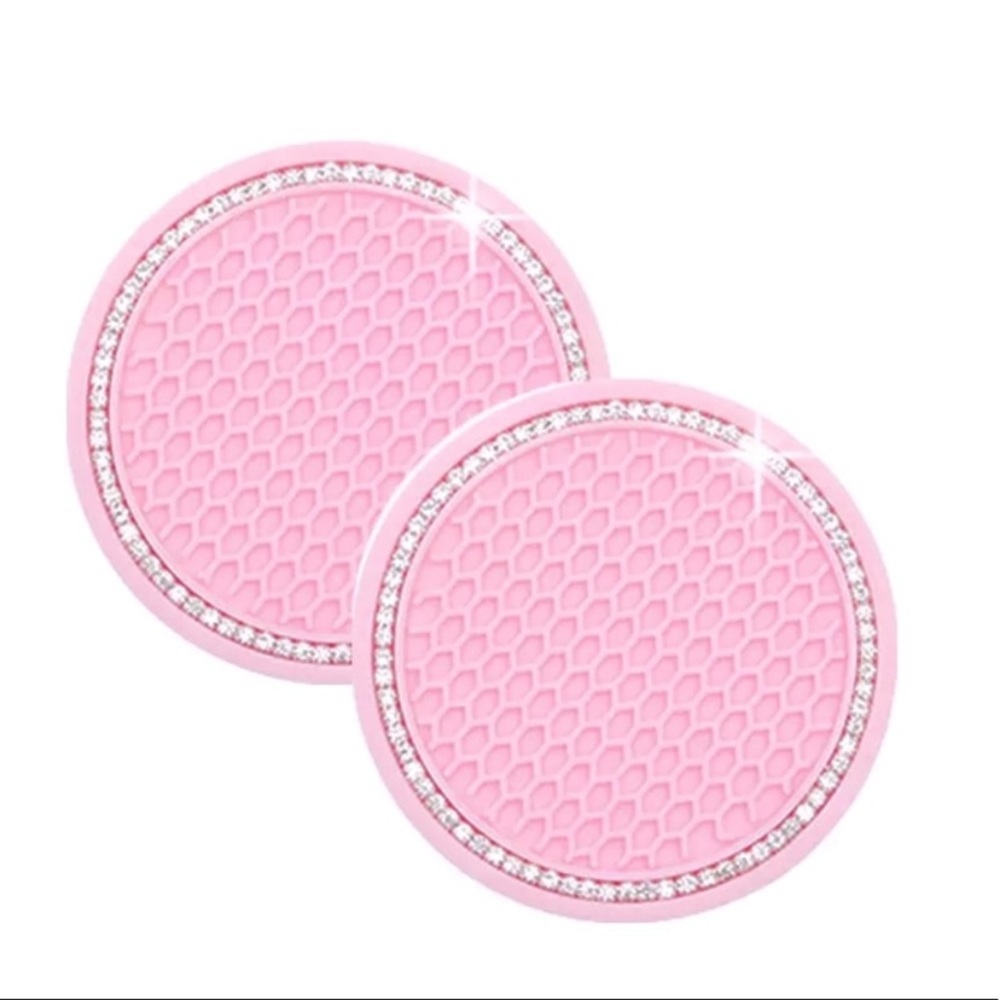 Pink Bling Car Coasters - Picture 1 of 2